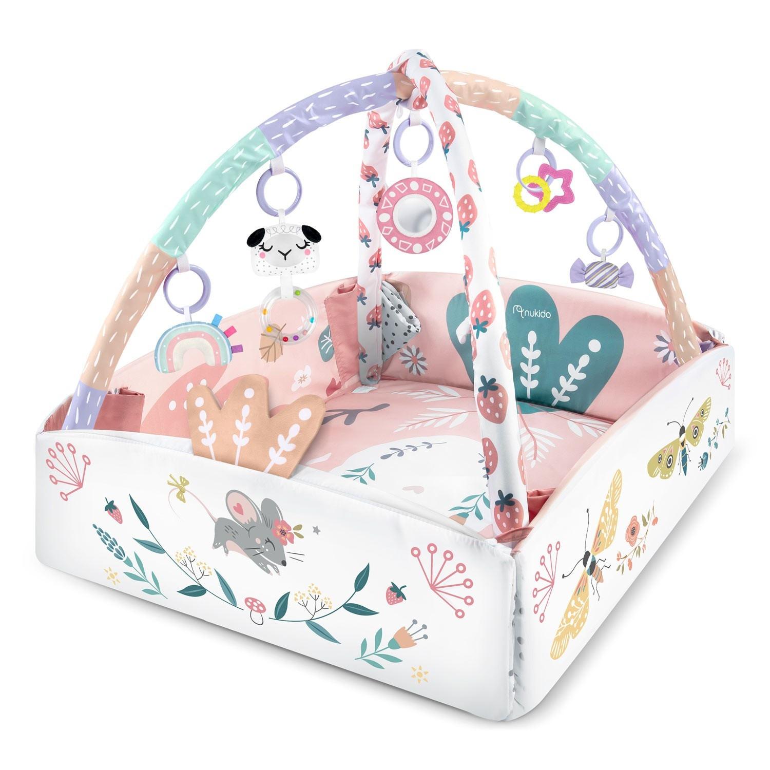 B2X Tapis de jeu interactif et éducatif 110 x 100 cm Oiseau Nukido  