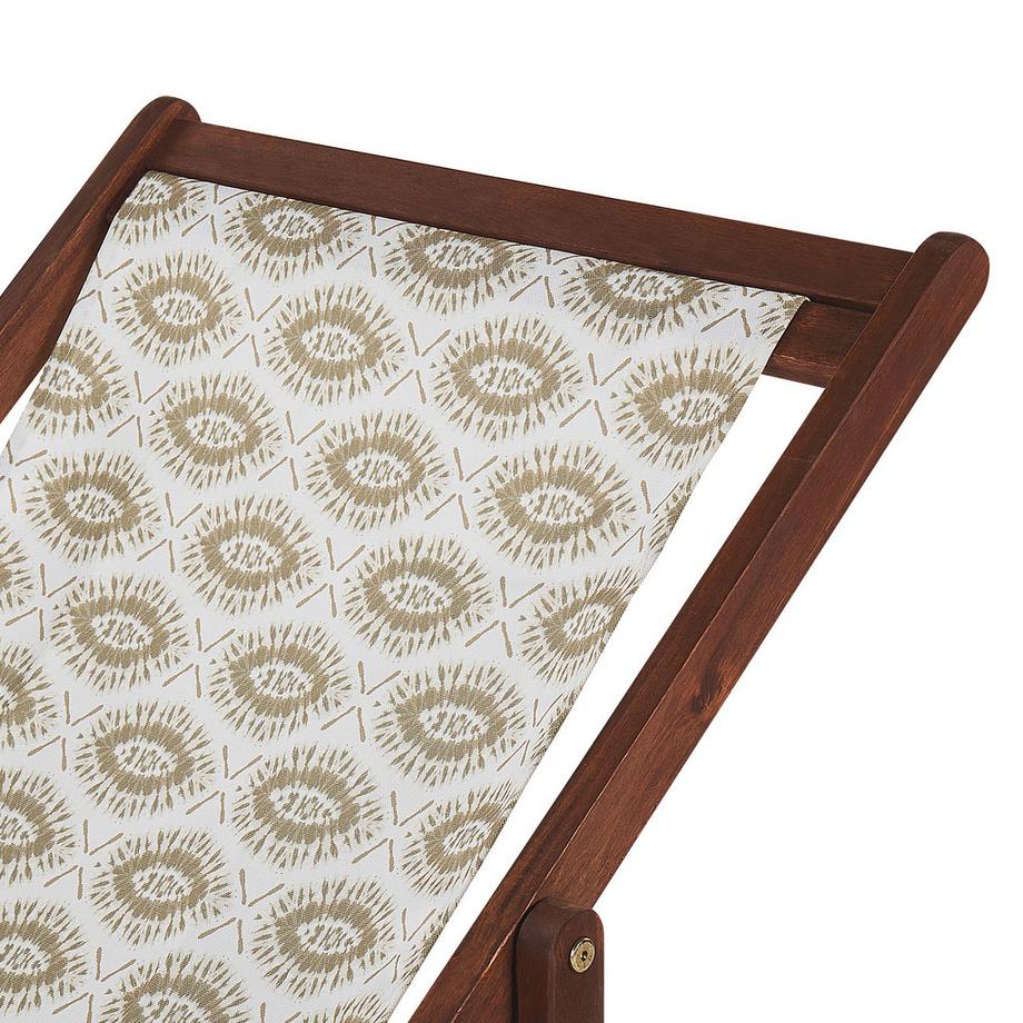 Beliani Lot de 2 chiliennes pliantes en Tissu  ANZIO  