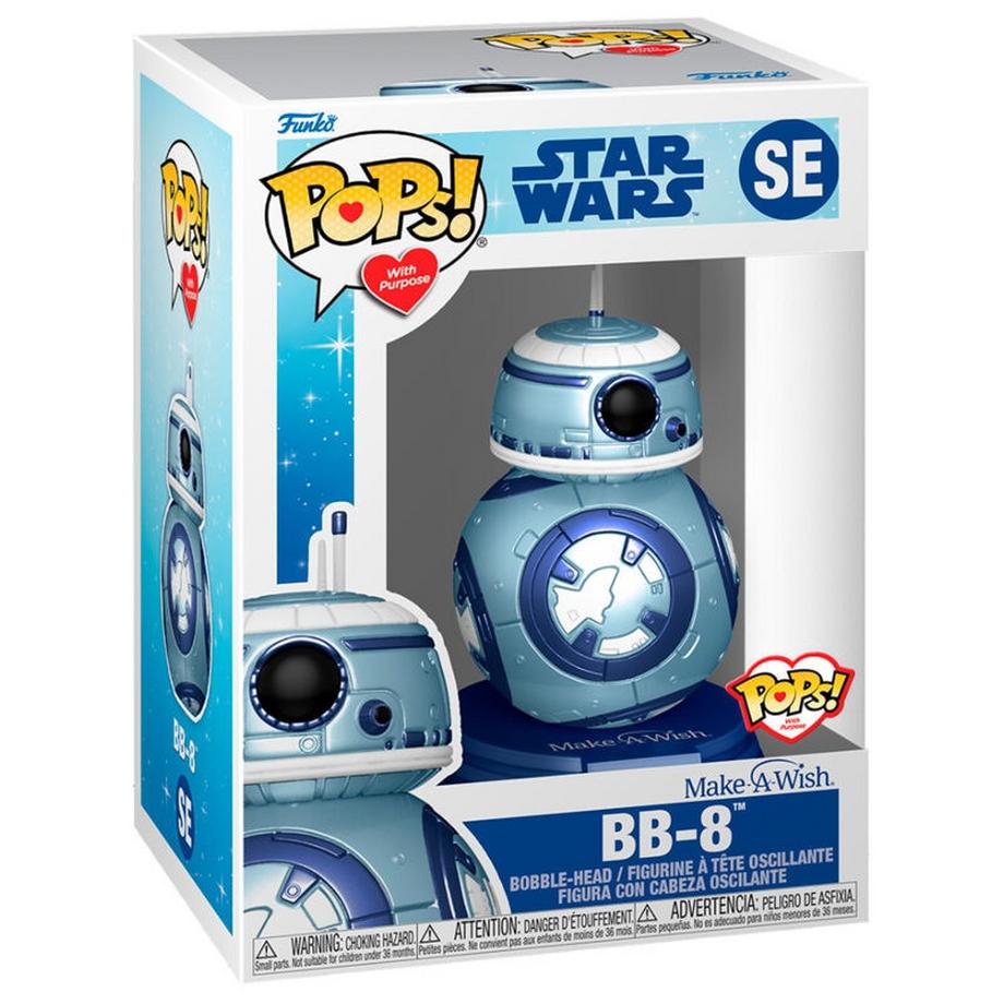 Funko  Figura POP Star Wars Esprimi un desiderio BB-8 metallizzato 