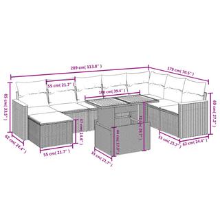 VidaXL Garten sofagarnitur poly-rattan  