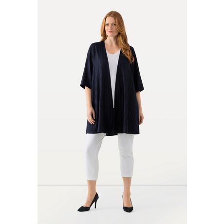 Ulla Popken  Easy-Going-Jacke, offene Form, V-Ausschnitt 