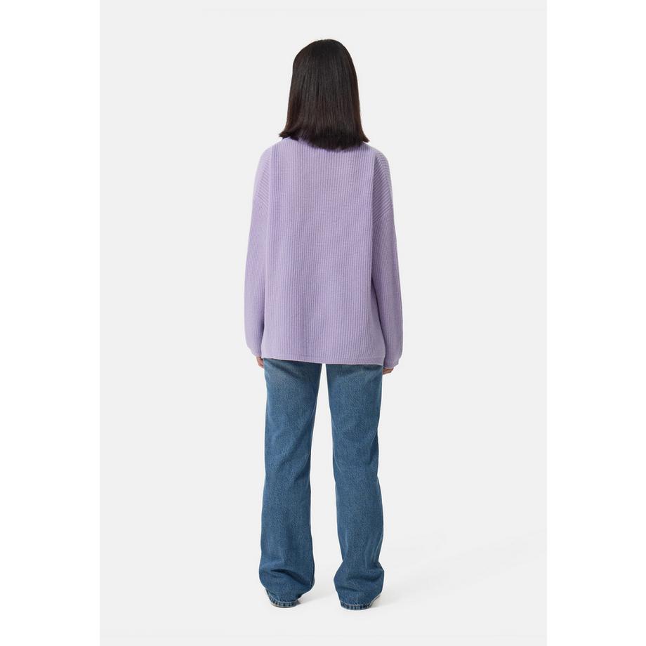 CASH-MERE.CH Pull Col Roulé Style Oversize Laine Cachemire  
