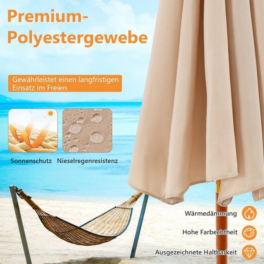 Northix Parasol de terrasse avec système de poulie  