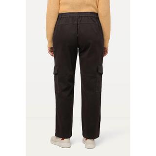 Ulla Popken  Pantaloni cargo con gamba a palloncino, cintura comoda e cotone biologico 