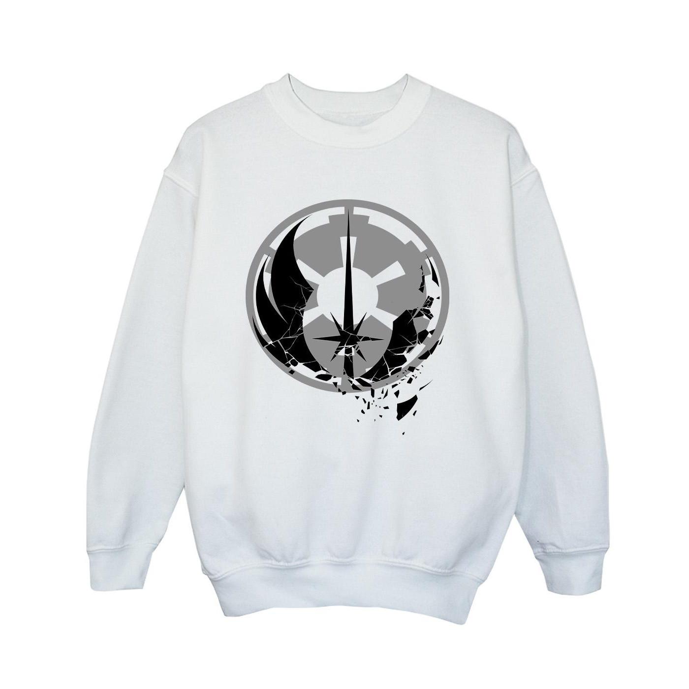 Image of Obiwan Kenobi Fractured Logos Sweatshirt Jungen Weiss 128