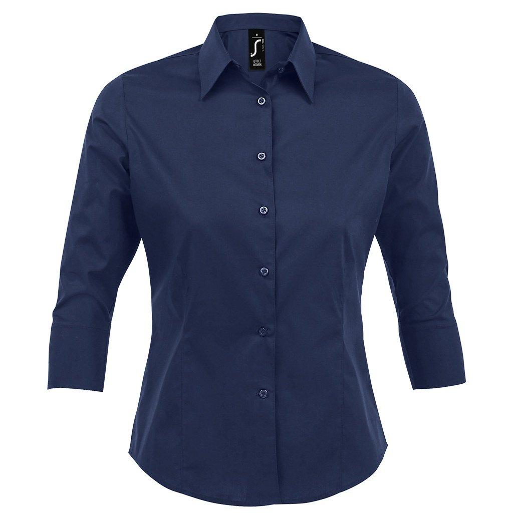 SOLS  Effect Bluse Arbeitsbluse, 34Ärmel 