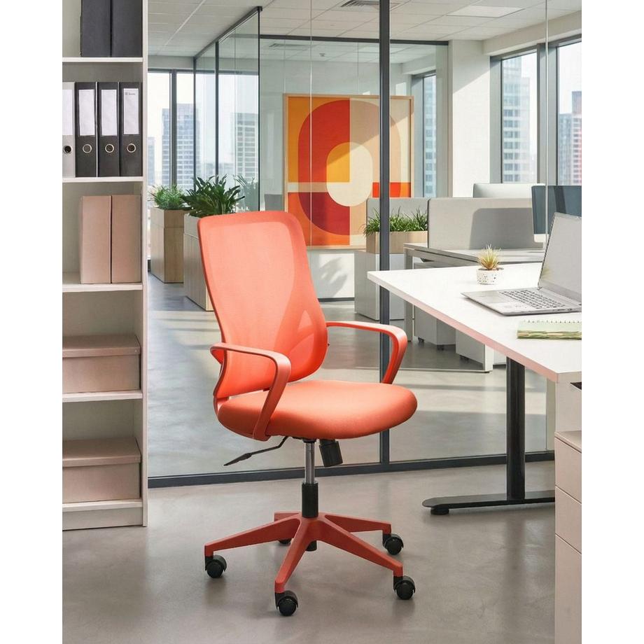 Beliani Chaise de bureau en Tissu maillé  LUMA  