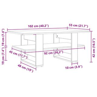 VidaXL Couchtisch holzwerkstoff  