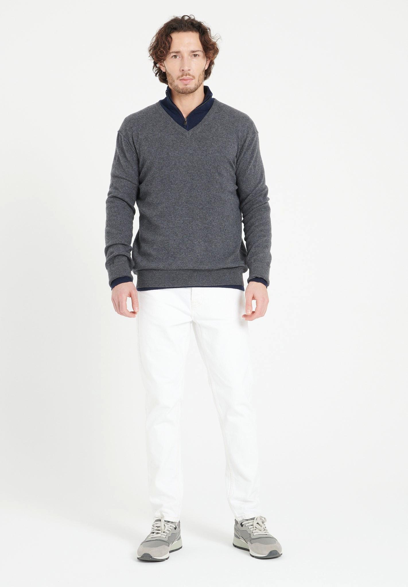 Studio Cashmere8  LUKE 11 Pullover mit V-Ausschnitt - 100% Kaschmir 