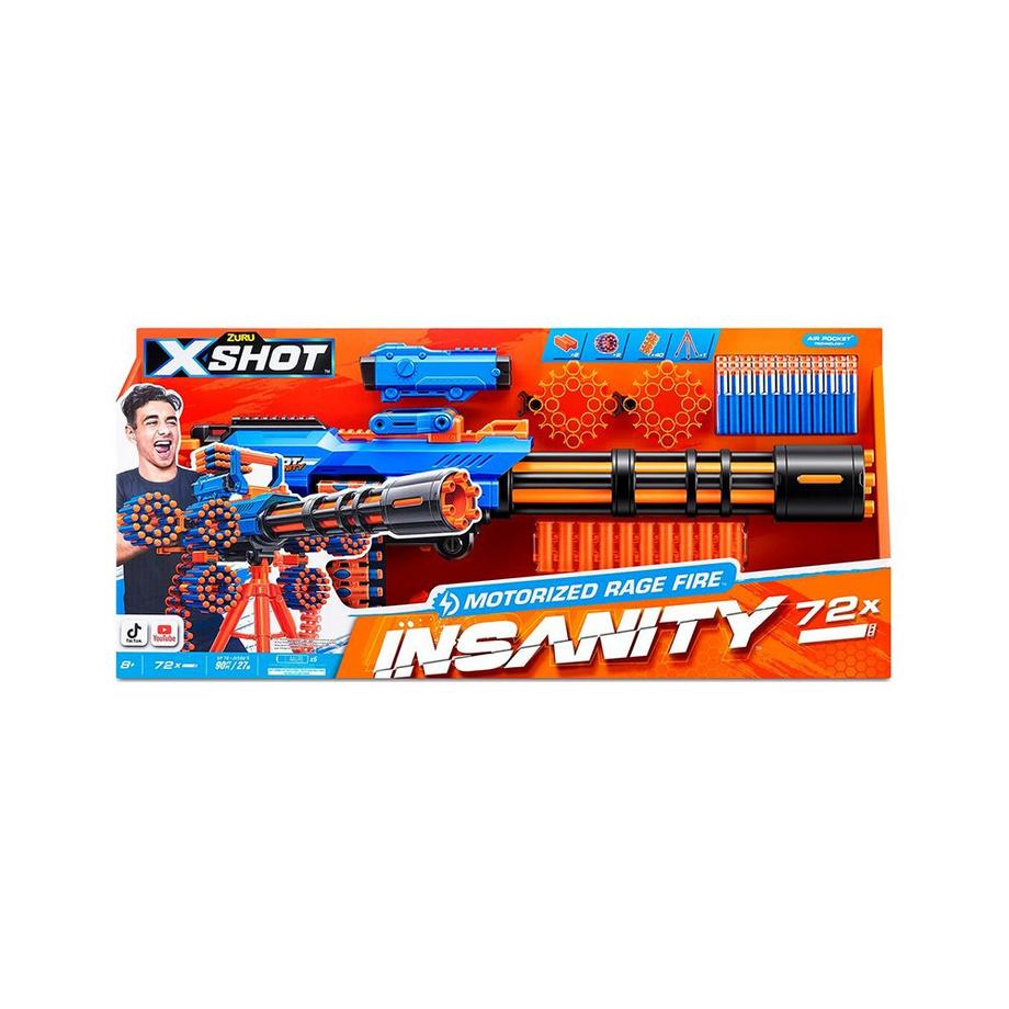 X-Shot  Insanity Motorized Rage Fire Gatling 