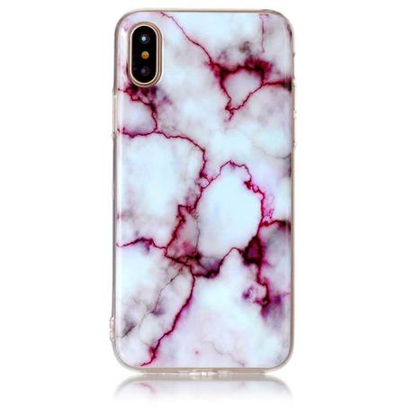 Cover-Discount  iPhone Xs / X - Custodia in gomma siliconica Marble 