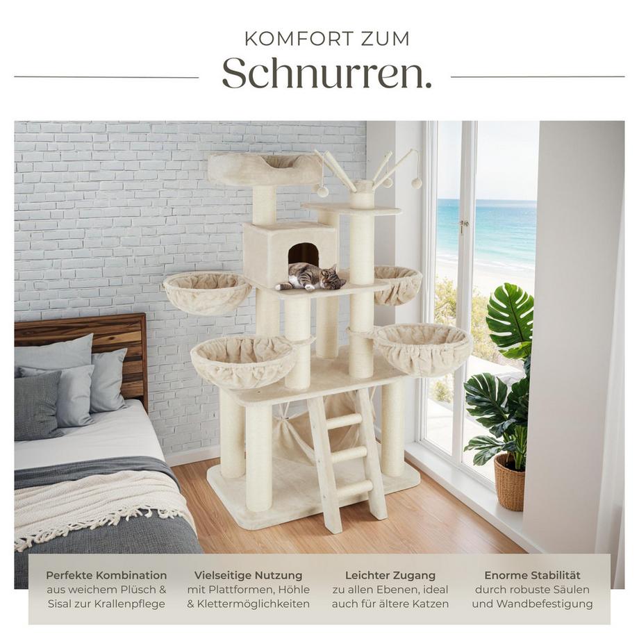 Tectake  Kratzbaum Gismo 195 cm Sisal 