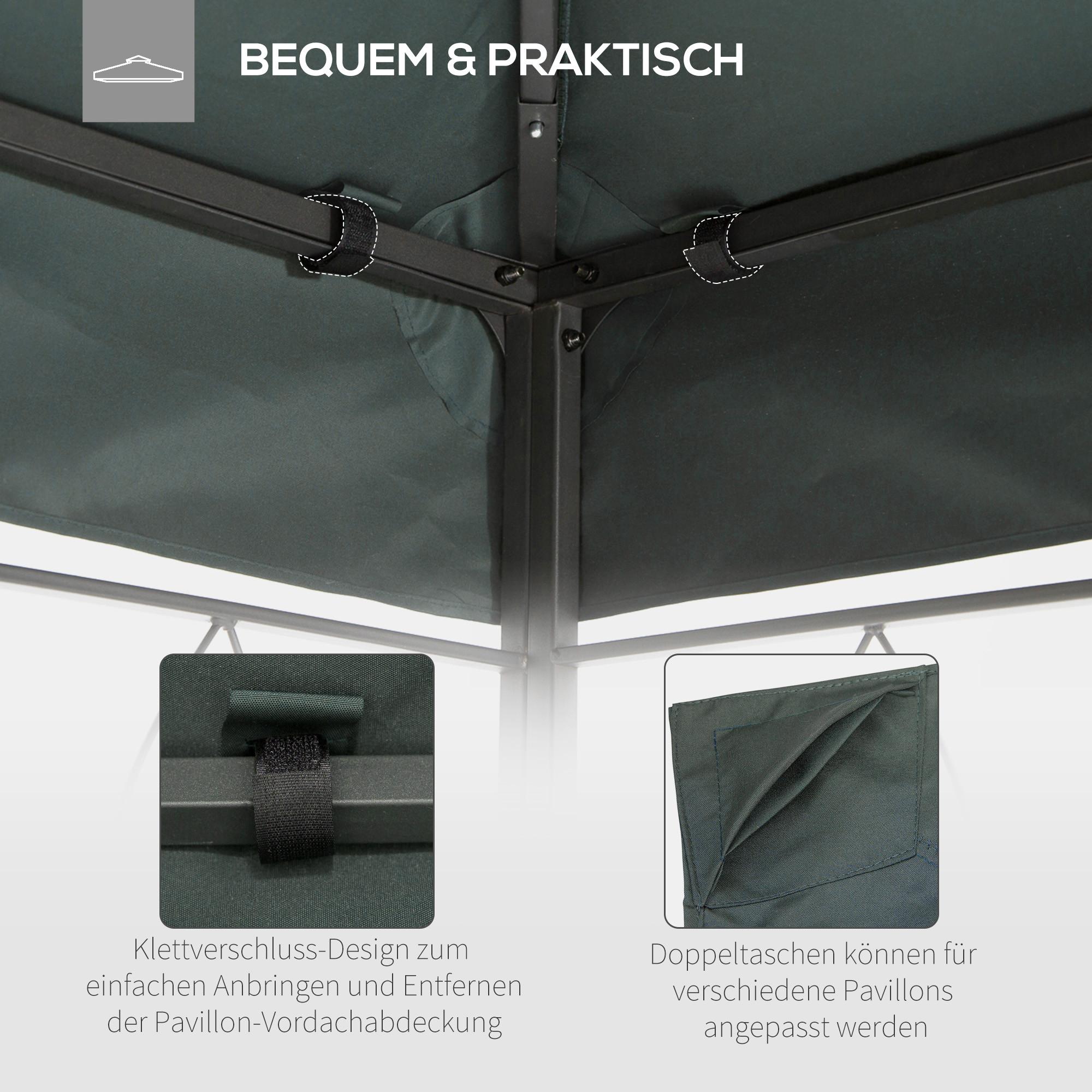 Outsunny Toit de remplacement en pavillon, polyester  