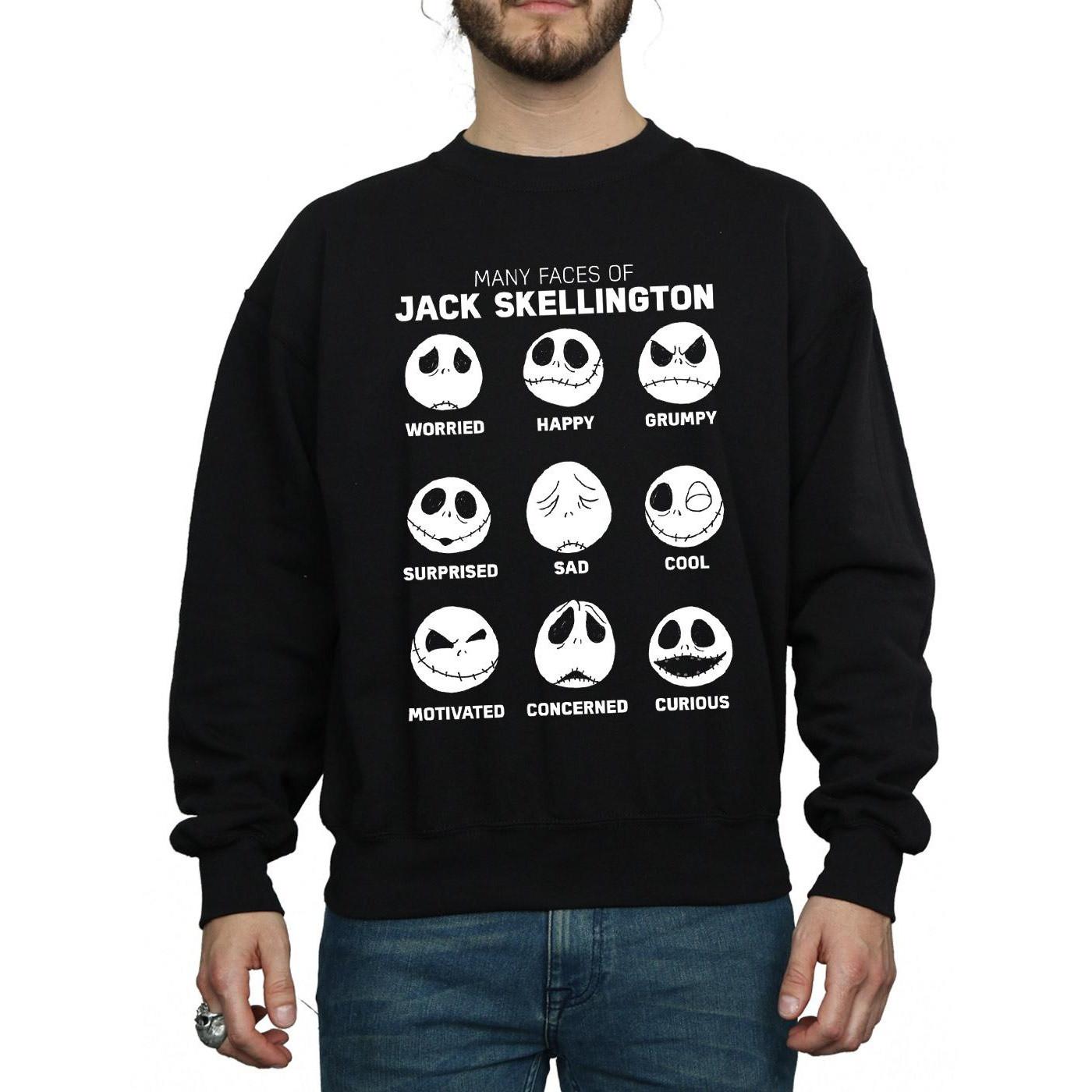 Disney  Nightmare Before Christmas The Many Faces Of Jack Sweatshirt 