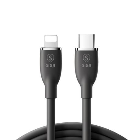B2X  Câble USB-C vers Lightning 30 W, 2 m - Noir 