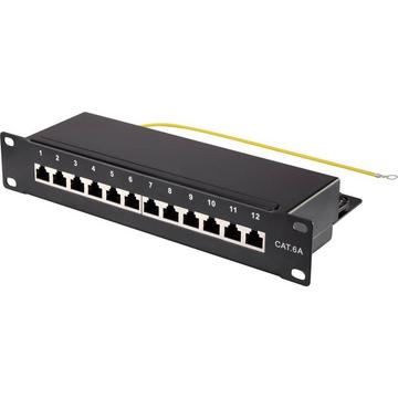 12 Port Patchpanel CAT 6A 25.4 cm (10″)