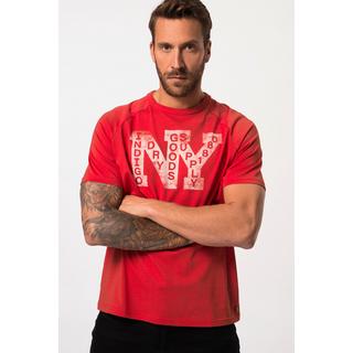 JP1880  T-shirt con mezze maniche raglan, stampa sul petto e scollo a girocollo, fino alla tg. 8XL 