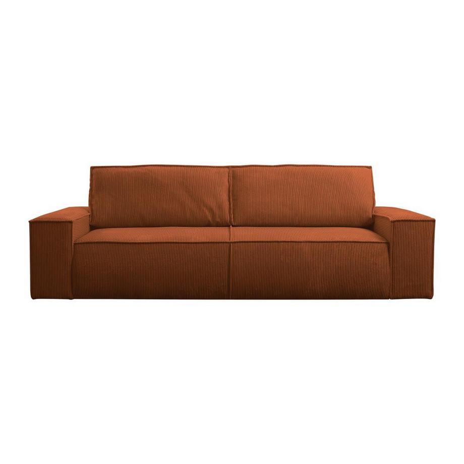 PASCAL MORABITO Schlafsofa 4-Sitzer - Cord - Terracotta - AMELIA  