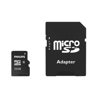 PHILIPS  Class 10 Micro SDHC UHS-I 32 GB Speicherkarte mit Micro SD Adapter Schwarz 