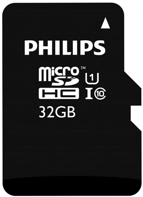 PHILIPS  Class 10 Micro SDHC UHS-I 32 GB Speicherkarte mit Micro SD Adapter Schwarz 