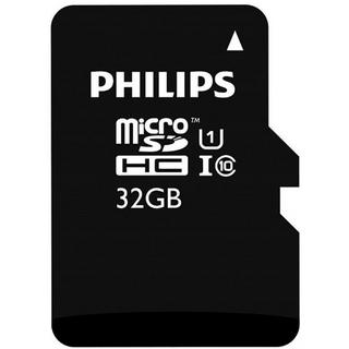 PHILIPS  Class 10 Micro SDHC UHS-I 32 GB Speicherkarte mit Micro SD Adapter Schwarz 