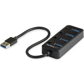 Hub USB 3.0 a 4 porte - 4x USB-A con Swith On/Off Individuale