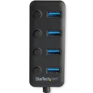 STARTECH  Hub USB 3.0 a 4 porte - 4x USB-A con Swith On/Off Individuale 