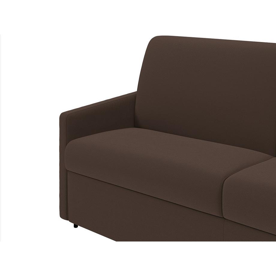 Vente-unique Schlafsofa 4Sitzer Stoff Liegefläche MatratzenBraun CALIFE  