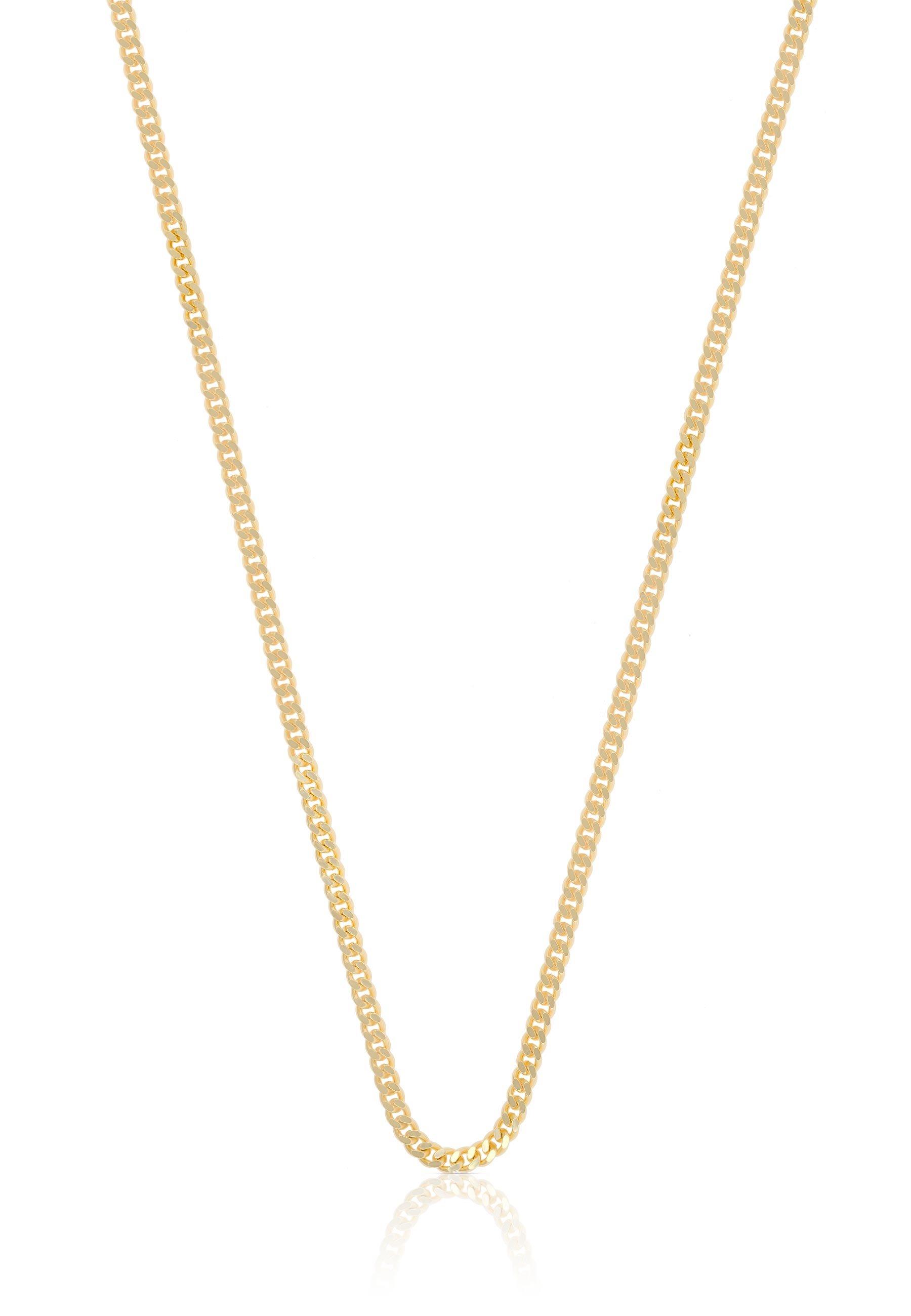 MUAU Schmuck  Collier gourmette or jaune 375, 1.6mm, 60cm 