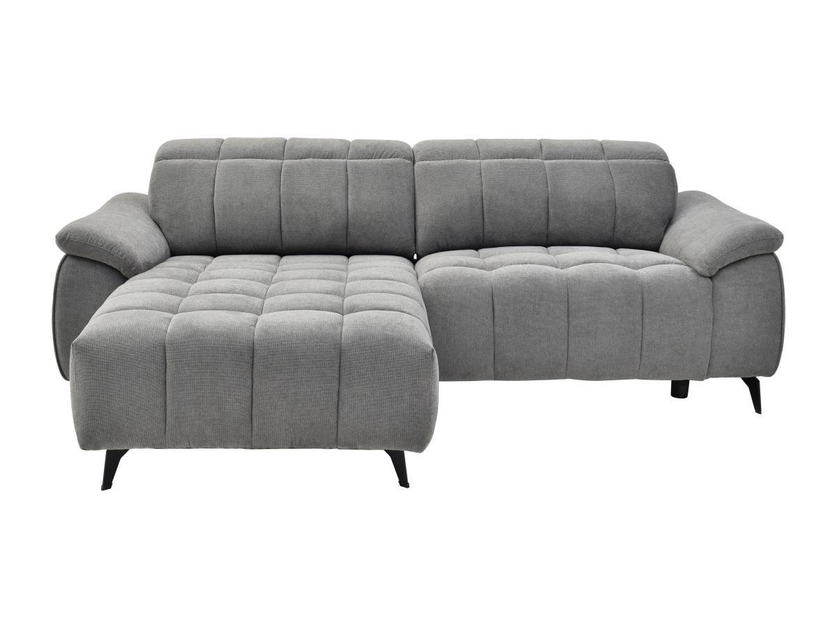 Vente-unique Eckrelaxsofa elektrisch - Ecke links - Strukturstoff - Grau - CELTIMO  