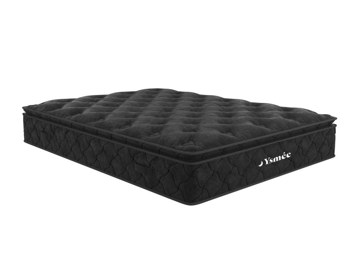 Ysmée Ensemble 160 x 200 cm sommier coffre blanc + matelas ressorts ensachés surmatelas intégré ép.28cm - BLACK DREAM de YSMÉE  