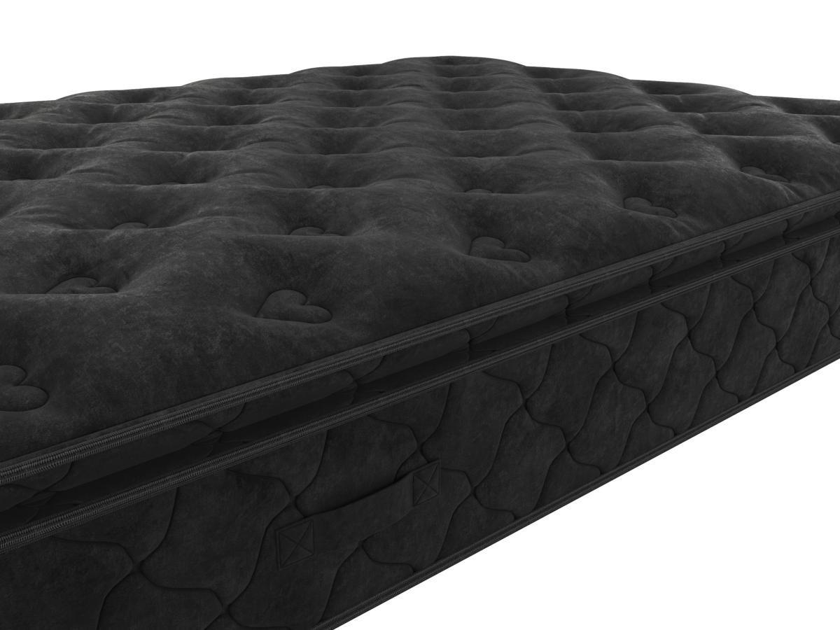 Ysmée Ensemble 160 x 200 cm sommier coffre blanc + matelas ressorts ensachés surmatelas intégré ép.28cm - BLACK DREAM de YSMÉE  