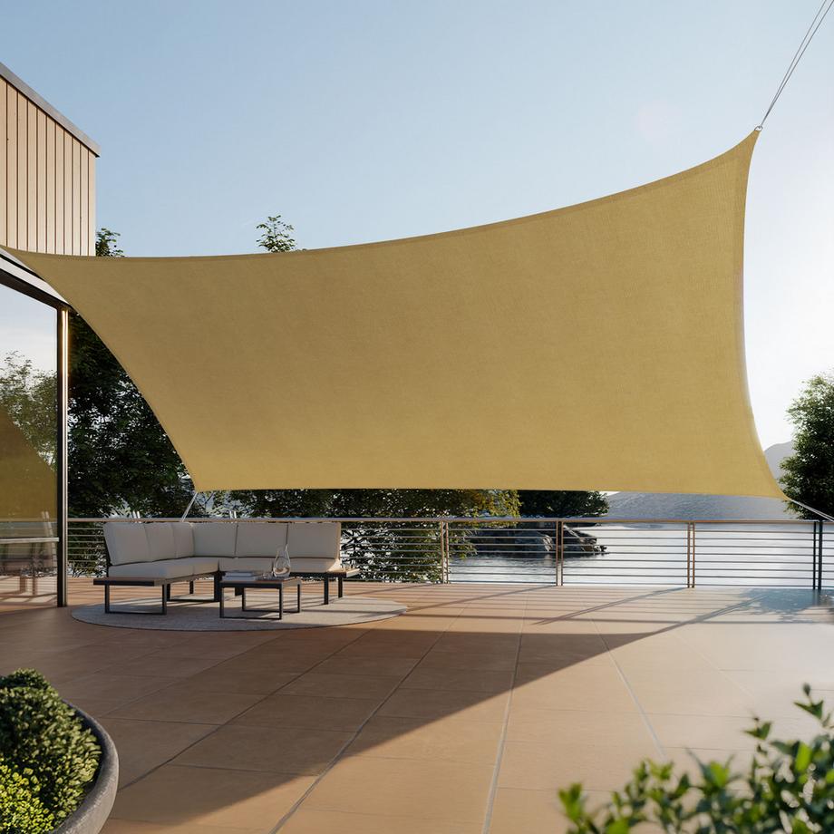 Tectake Tenda parasole Sunny HDPE con 185 g/m² e 87% di protezione UV  