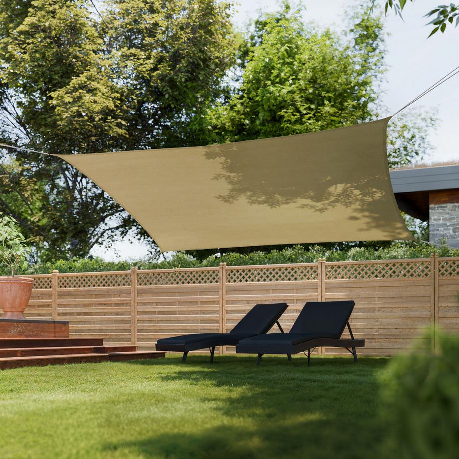 Tectake Tenda parasole Sunny HDPE con 185 g/m² e 87% di protezione UV  