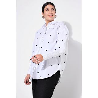 Studio Untold  Camicia dal taglio oversize con cuore ricamato, collo da camicia e maniche lunghe 