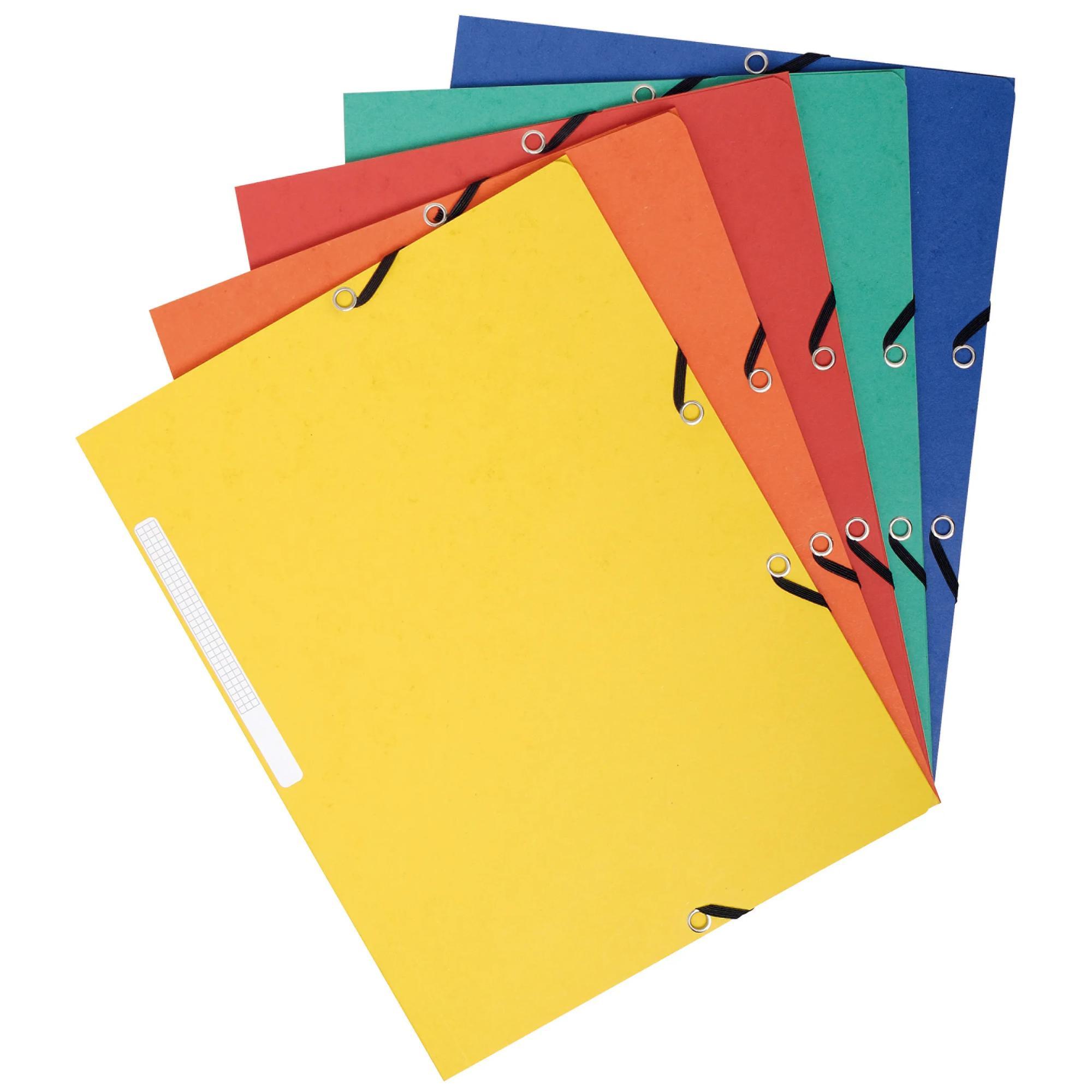 Image of Sammelmappe mit Gummizug und 3 Klappen, Recyclingkarton marmoriert 355g/m2, A4 x 50 Sammelmappe mit Gummizug und 3 Klappen, Recyclingkarton marmoriert 355g/m2, A4 x 50