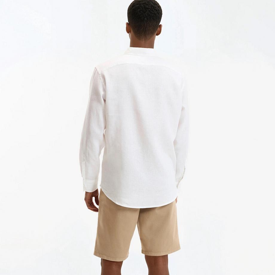 La Redoute Collections Signature Camicia Dritta Lino Maniche Lunghe  