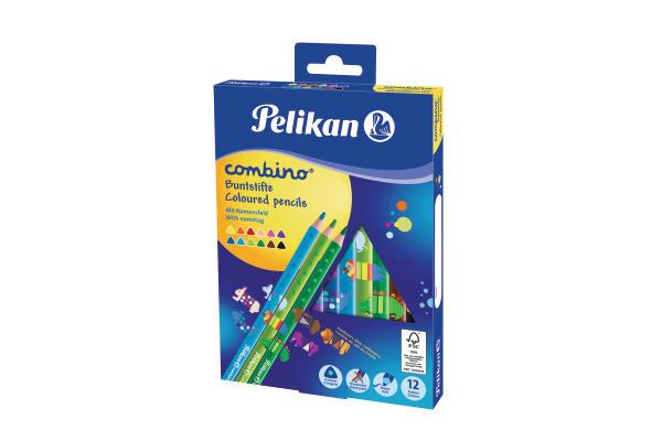 Pelikan PELIKAN Buntstifte Combino 811194 12 Farben Tier-Motive  