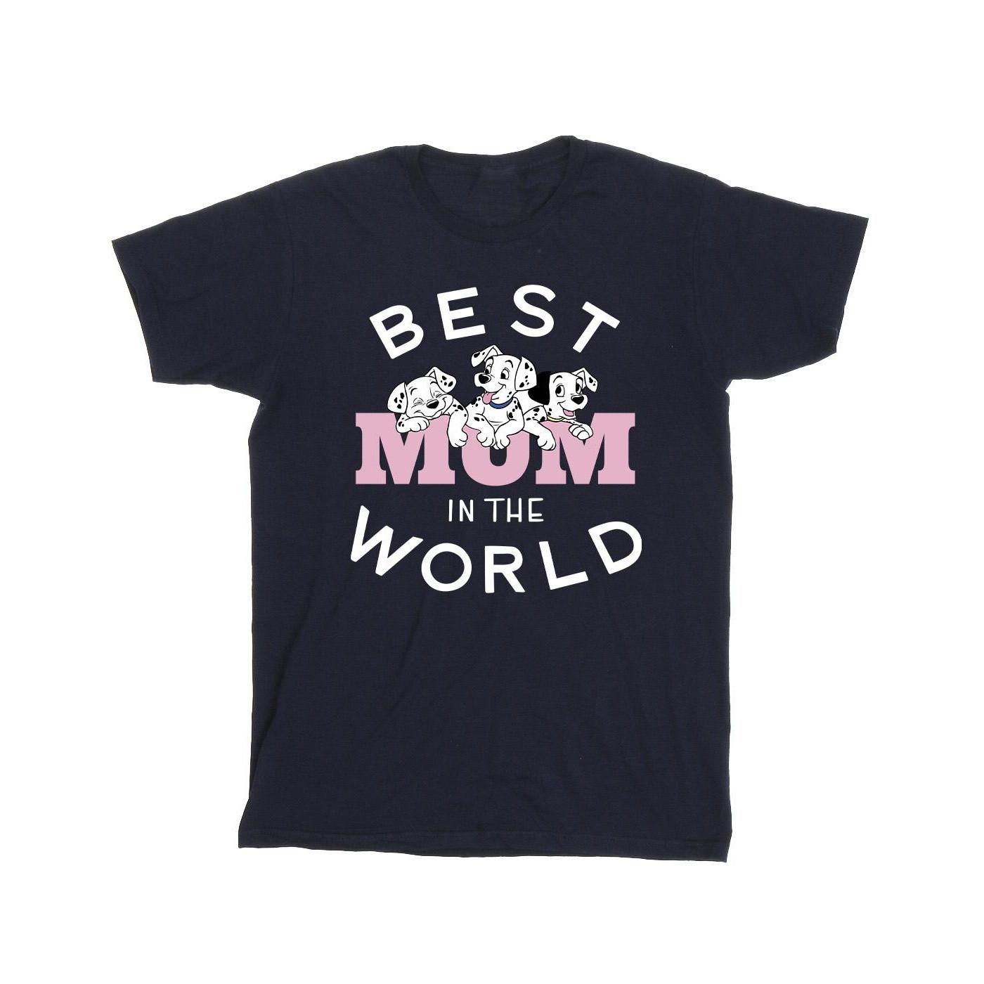Image of 101 Dalmatians Best Mum In The World Tshirt Mädchen Marine 140/146