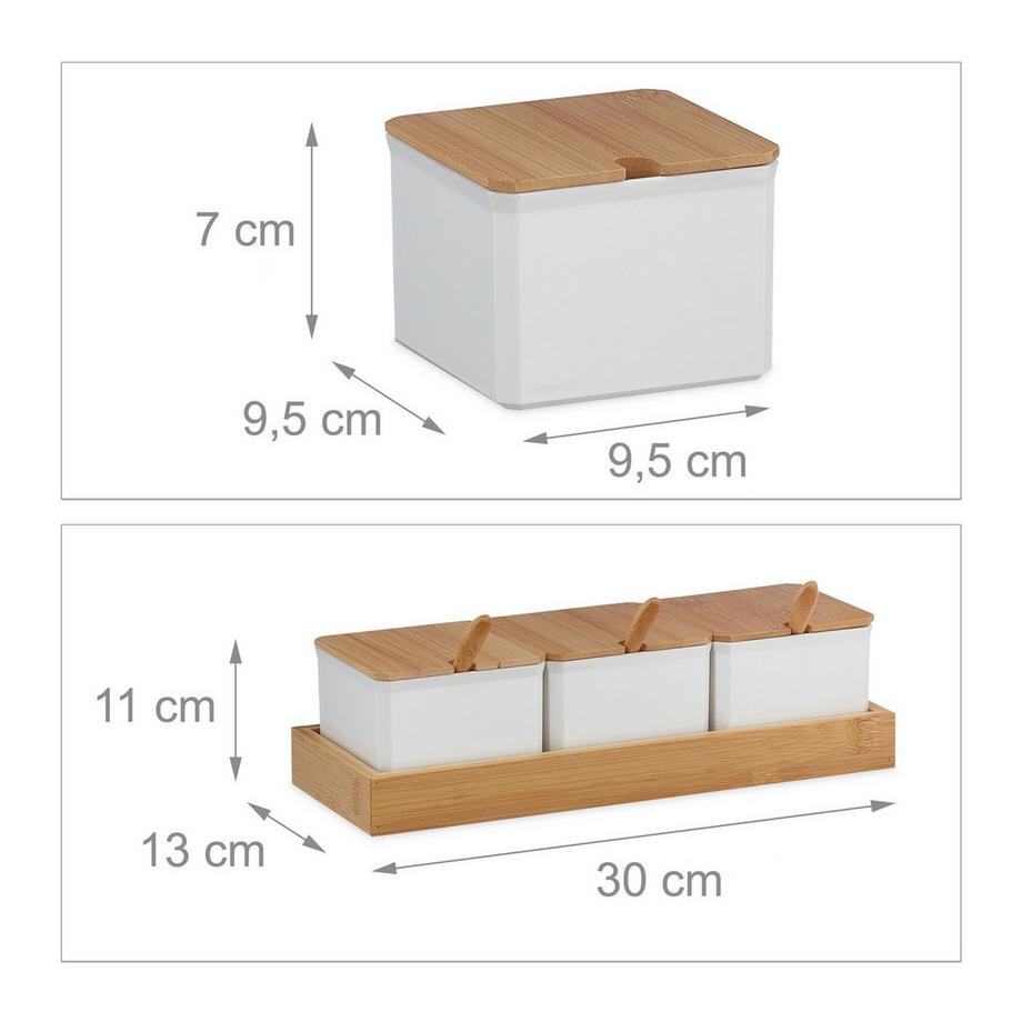 B2X  Gewürzbehälter mit Löffel und Deckel 