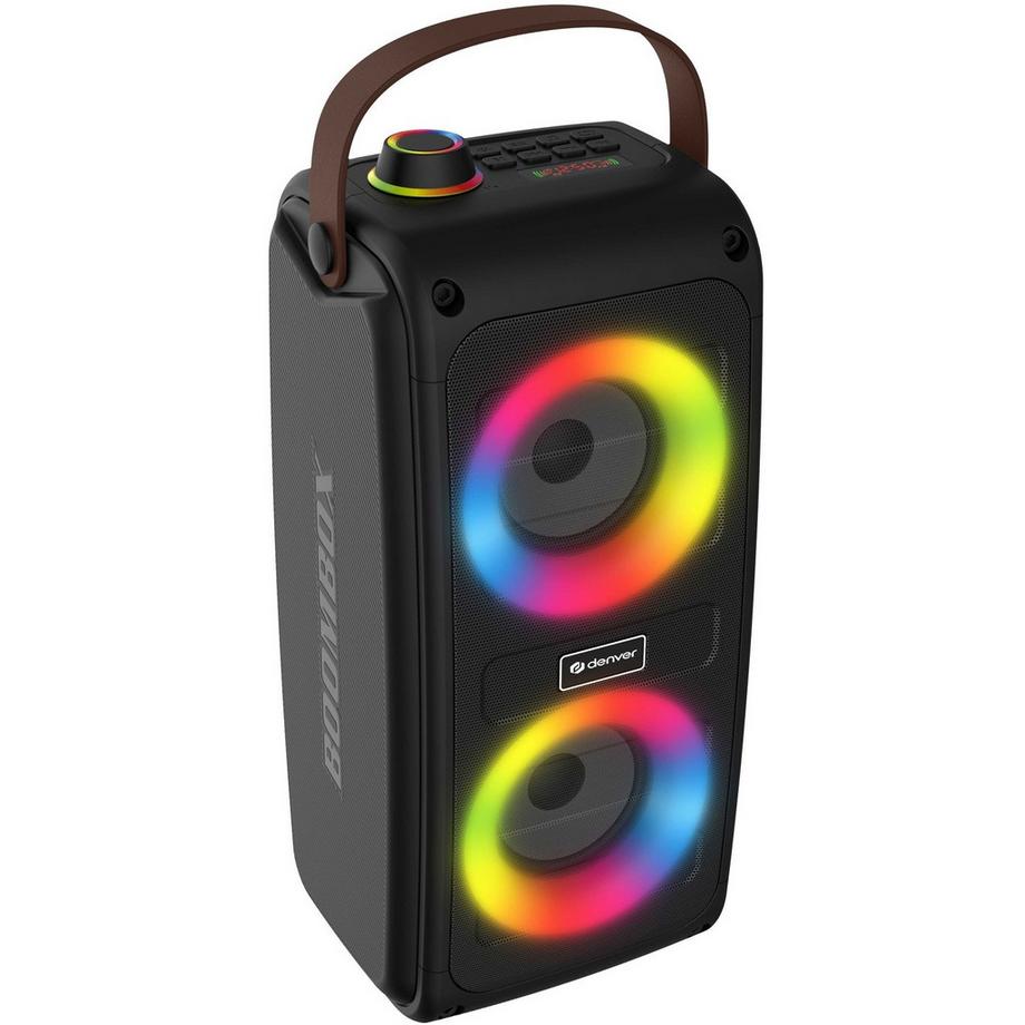 DENVER  Enceinte Bluetooth portable Batterie et effet lumineux 