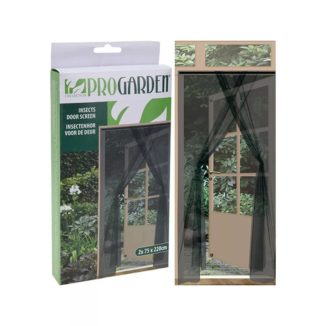 Pro Garden -  Insektenschutz Vorhang für die Tür, One Size, Schwarz