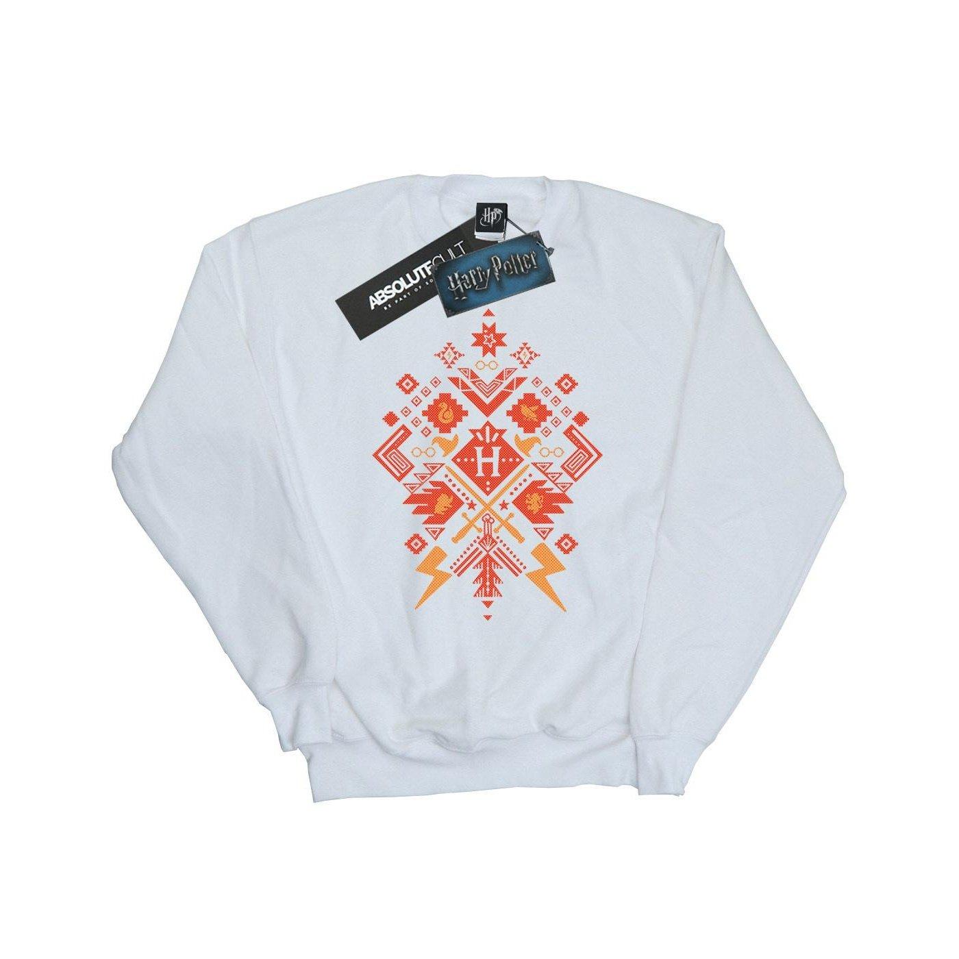 Image of Christmas Fair Isle Sweatshirt Herren Weiss S