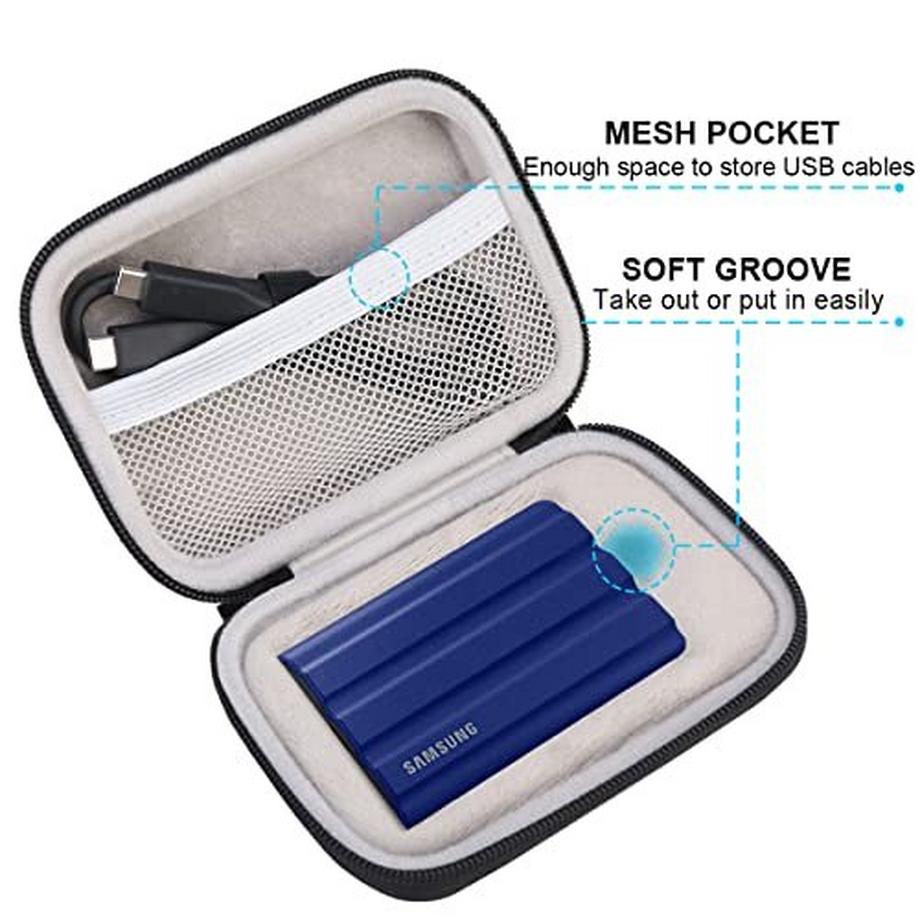 Only-bags.store  Externes Festplattengehäuse Schutzhülle für Samsung T7 Shield/Samsung T7/T7 Touch Portable SSD 