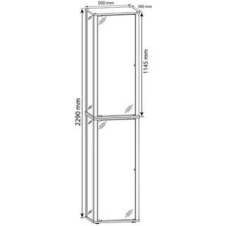 VCM Bois verre vitrine de collection vitrine de verre vitrine de stand vitrine Kavisa XXL  