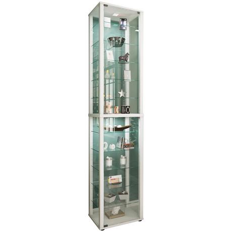 VCM Holz Glas Vitrine Sammelvitrine Glasvitrine Schaukasten Standvitrine Kavisa XXL  