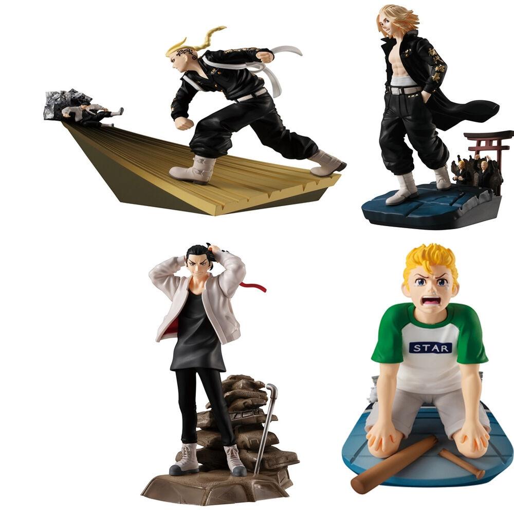 Image of Toman Heroic Scenes Tokyo Revengers Serie Petitrama Pack 4 Figuren 8cm Unisex