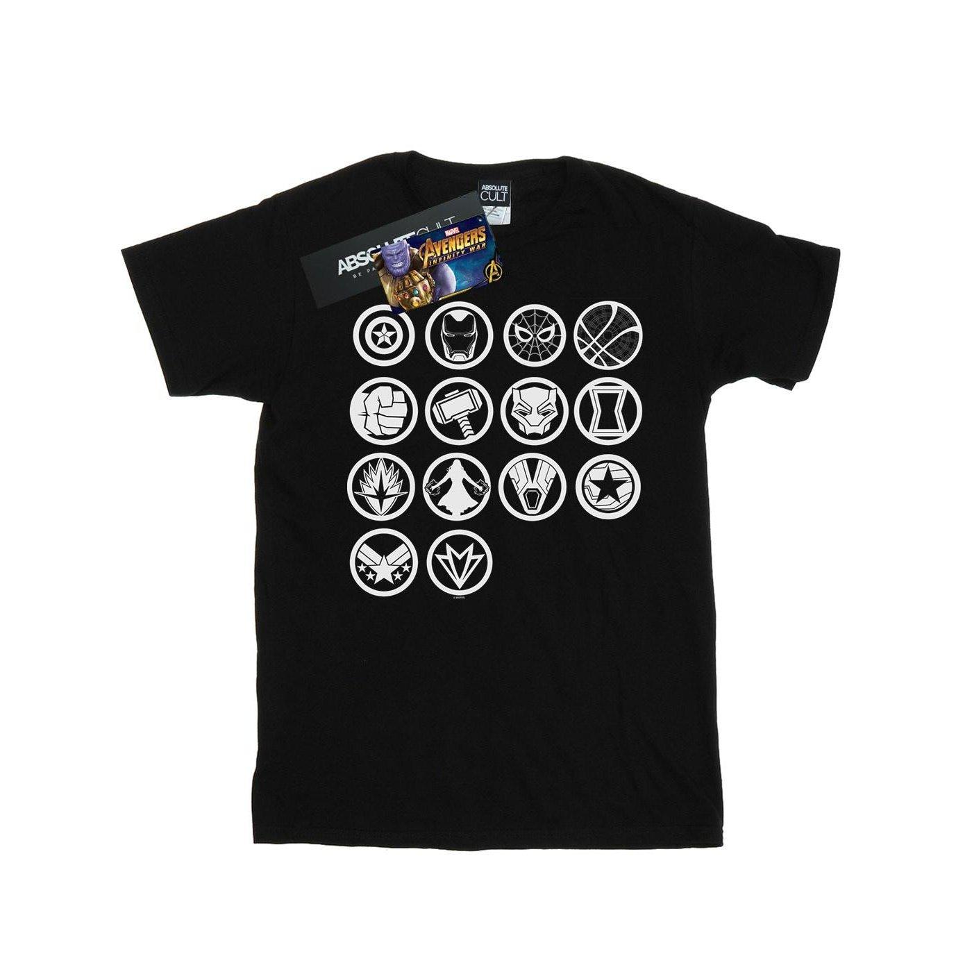 Image of Avengers Infinity War Icons Assemble Tshirt Herren Schwarz XL