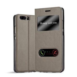 Cadorabo  Housse compatible avec Huawei P10 - Coque de protection avec fermeture magnétique, fonction de support et 2 fenêtres de visualisation 