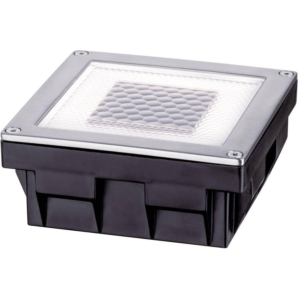 Paulmann Cube Lampada solare da incasso 0.24 W Bianco caldo acciaio inox, Trasparente  